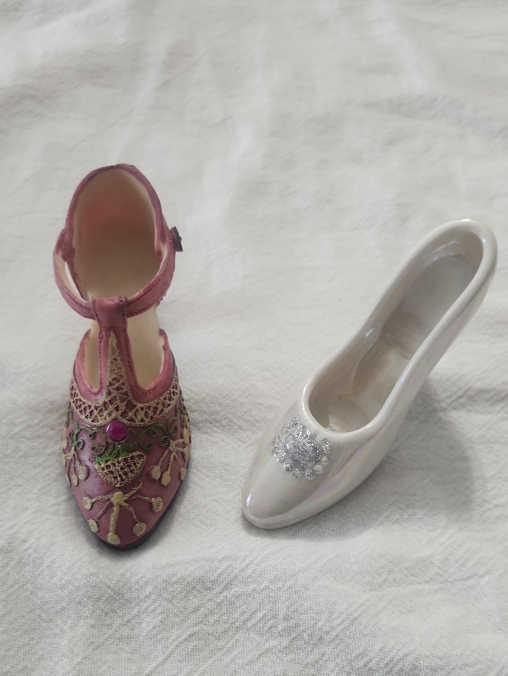 2 collectible mini shoes.